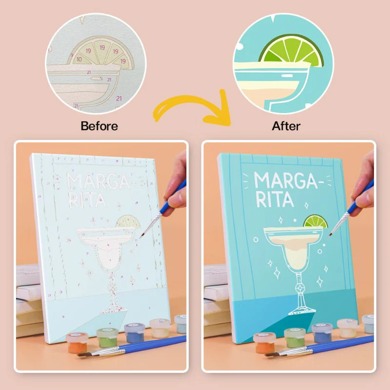 6 Mini Paintings - Paint & Pour Cocktail Set - Image 13