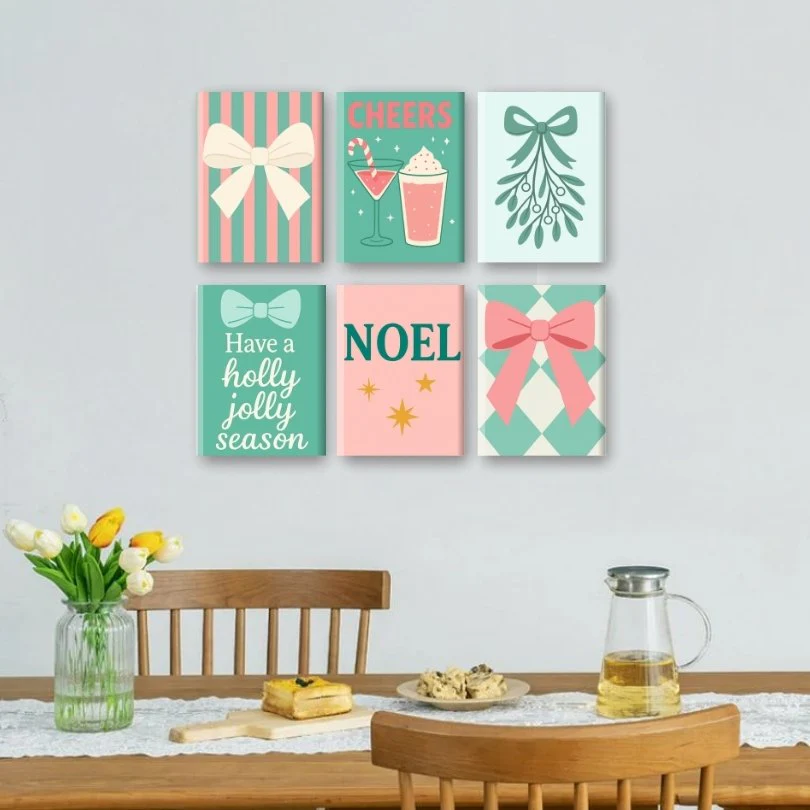 6 Mini Paintings | Pastel Christmas Set - Image 2