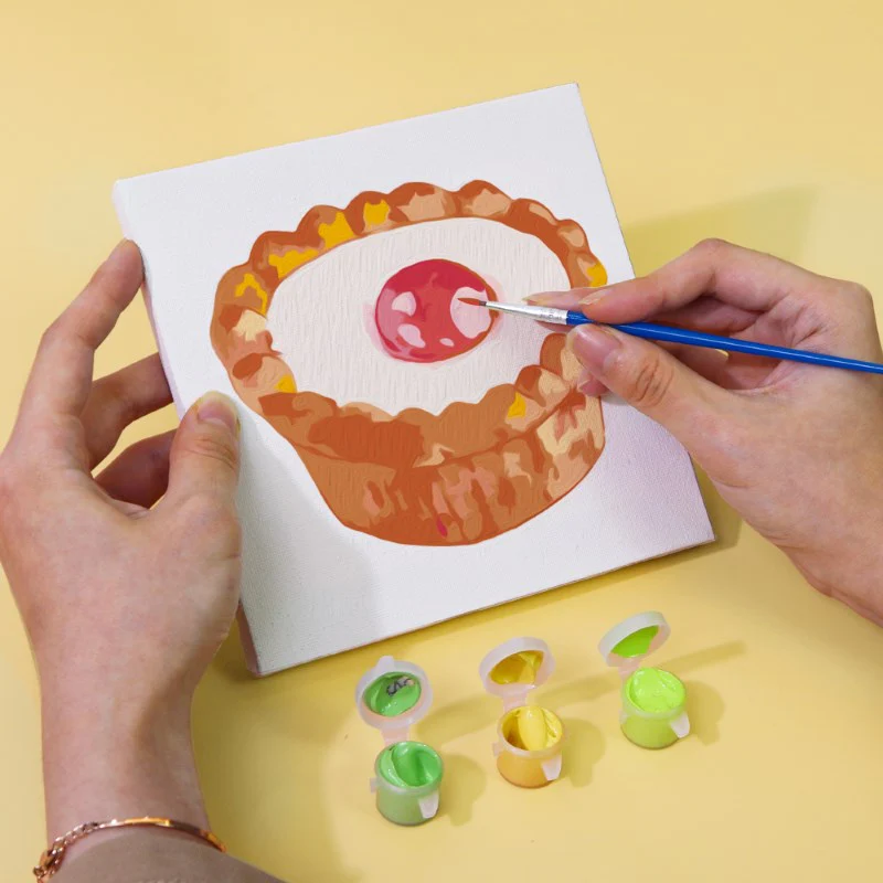 6 Mini Paintings - Pastries - Image 5
