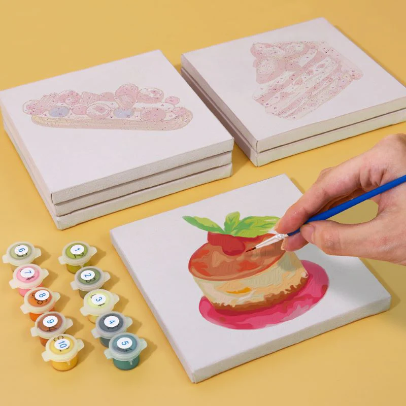 6 Mini Paintings - Pastries - Image 6