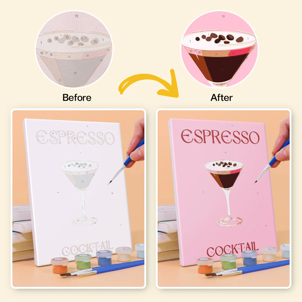 6 Mini Paintings - Pink Cocktail Set - Image 9
