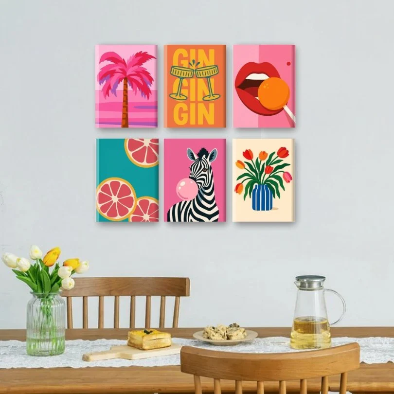 6 Mini Paintings - Pop Art VIbes Set - Image 2