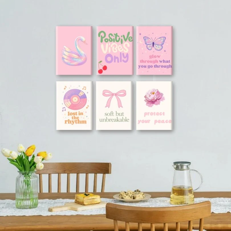 6 Mini Paintings - Positive Vibes Set - Image 2