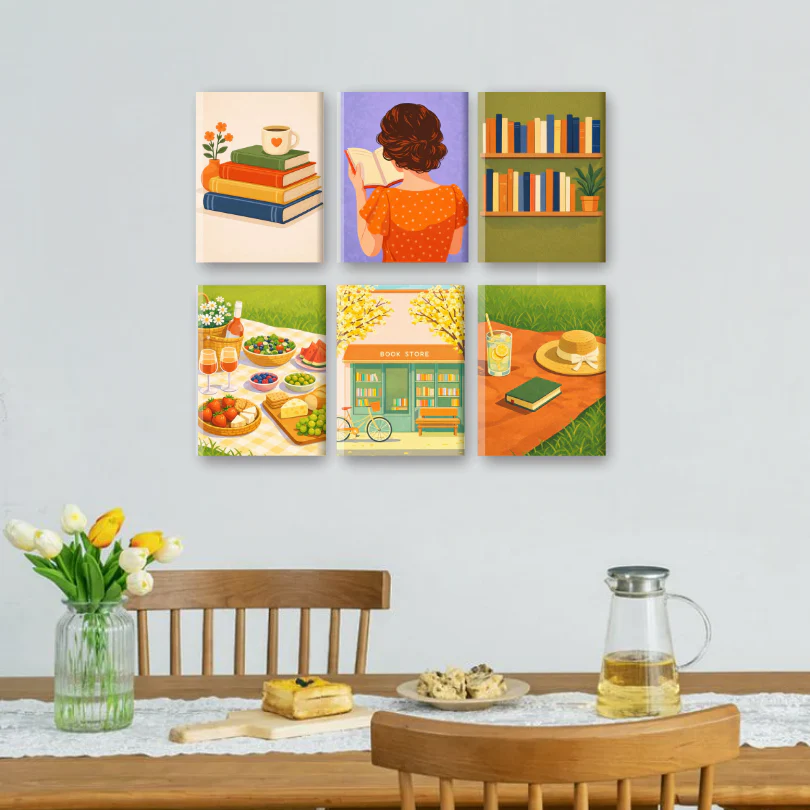 6 Mini Paintings - Quiet Moments Set - Image 2