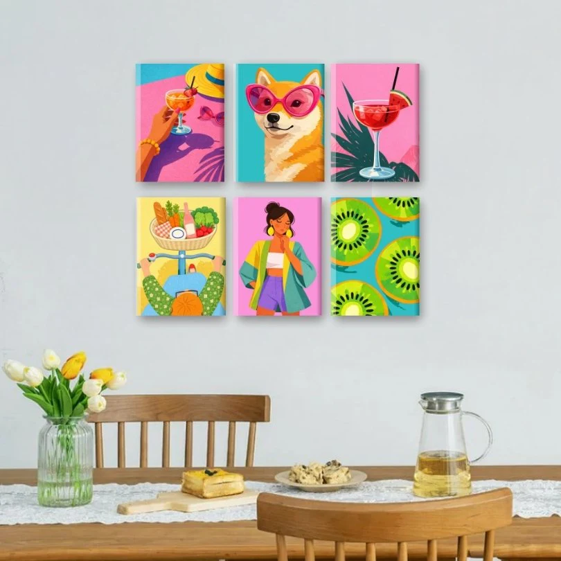6 Mini Paintings - Bright Summer Set - Image 2