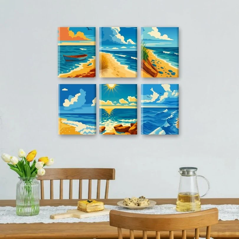 6 Mini Paintings - Seashore Set - Image 2