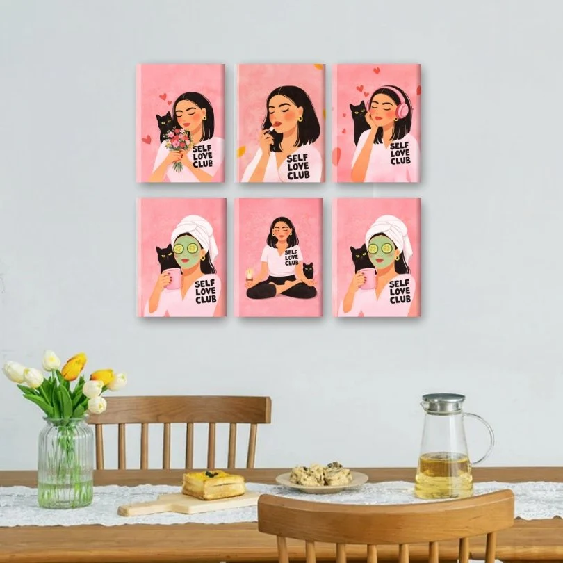 6 Mini Paintings - Self Love Club Set - Image 2