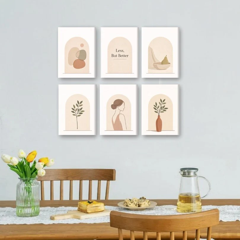 6 Mini Paintings - Simple Living Set - Image 2