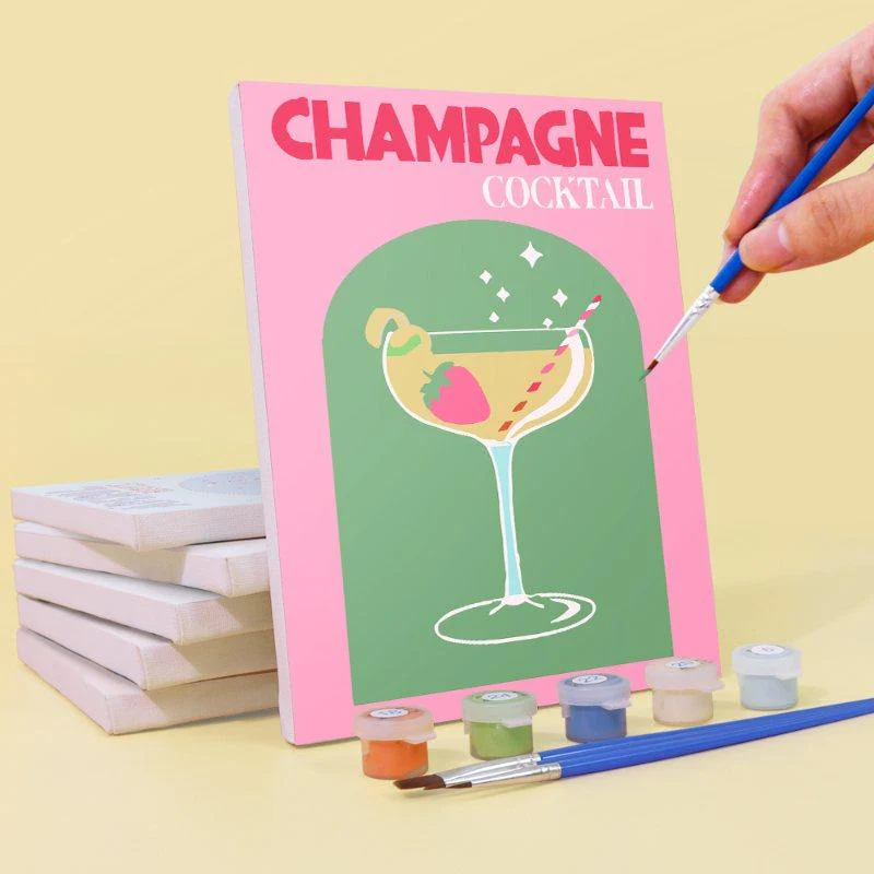 6 Mini Paintings - Sip & Paint Cocktail Set - Image 5