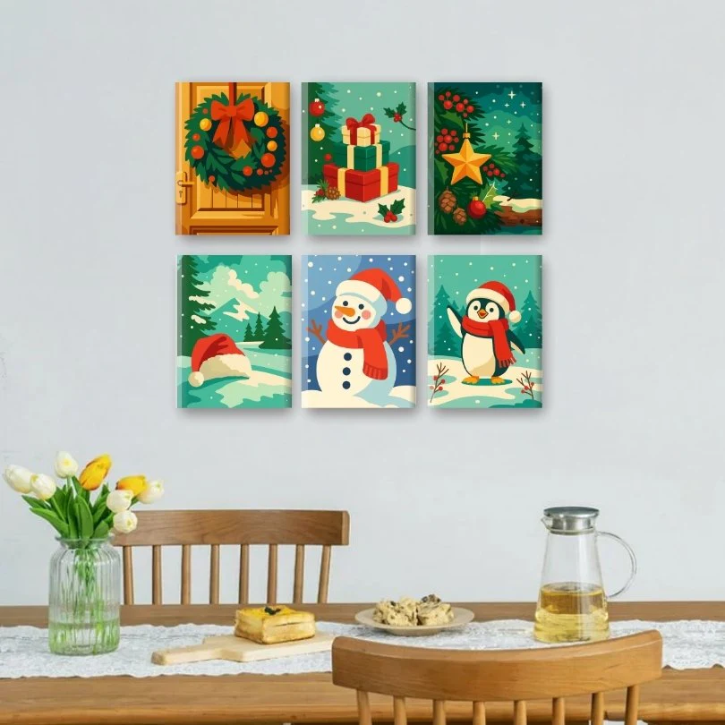 6 Mini Paintings | Snowy Christmas Set - Image 2