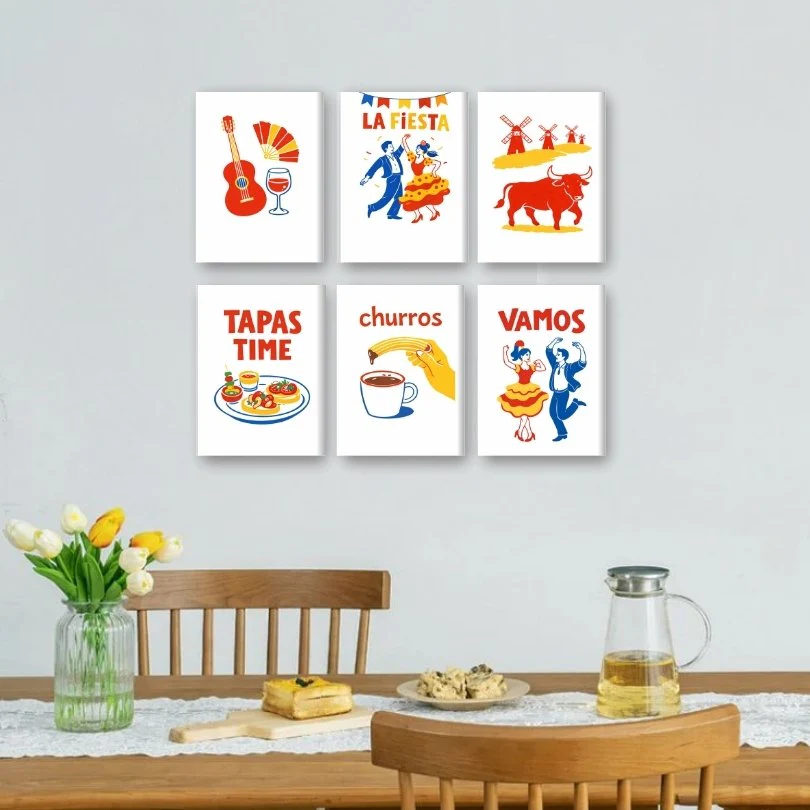 6 Mini Paintings - Spanish Fiesta Set - Image 2