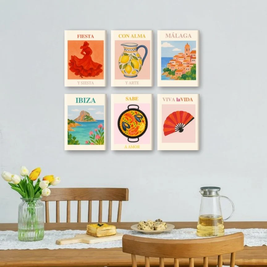6 Mini Paintings - Spanish Summer Set - Image 2