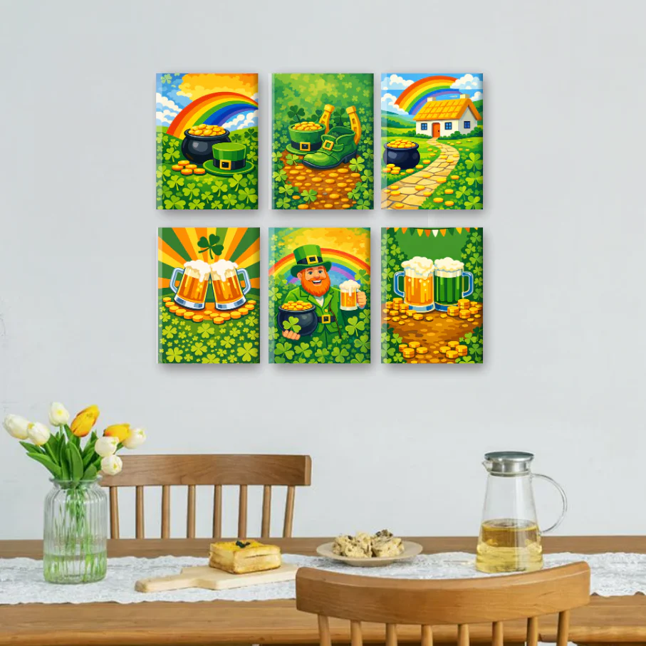6 Mini Paintings - St. Patrick's Day Set - Image 2