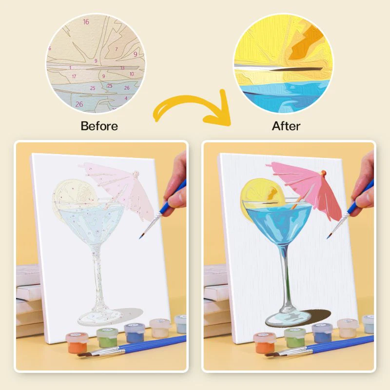 6 Mini Paintings - Summer Cocktail Set - Image 12