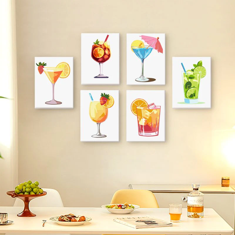 6 Mini Paintings - Summer Cocktail Set - Image 15