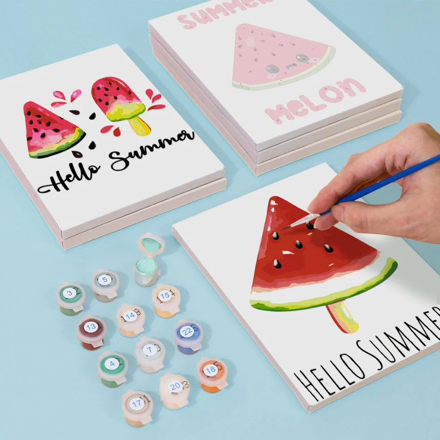 6 Mini Paintings - Summer Melon Set - Image 11