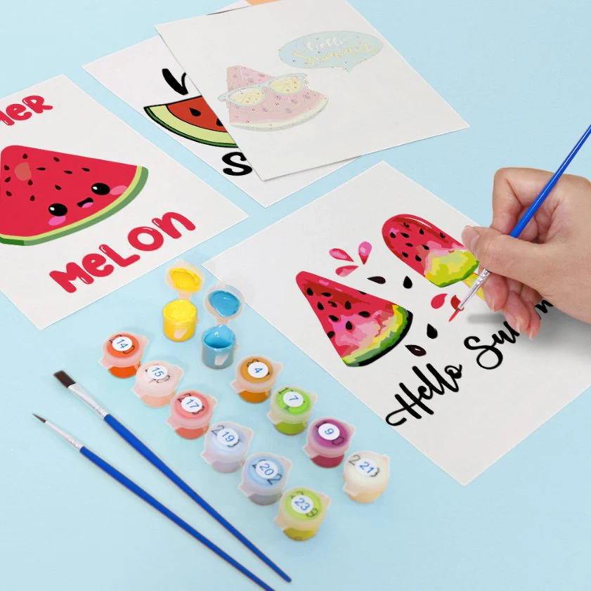 6 Mini Paintings - Summer Melon Set - Image 15