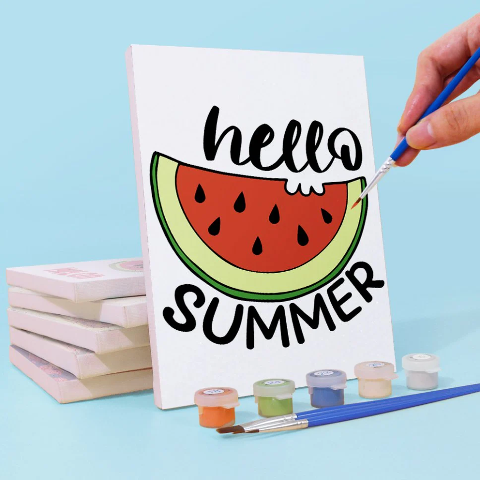 6 Mini Paintings - Summer Melon Set - Image 5