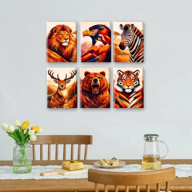 6 Mini Paintings - Summer Safari Set - Image 2