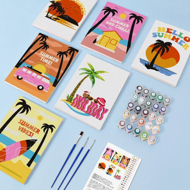 6 Mini Paintings - Summer Set - Image 4