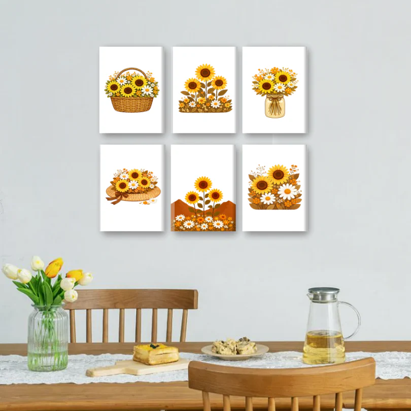 6 Mini Paintings - Sunflowers Set - Image 2