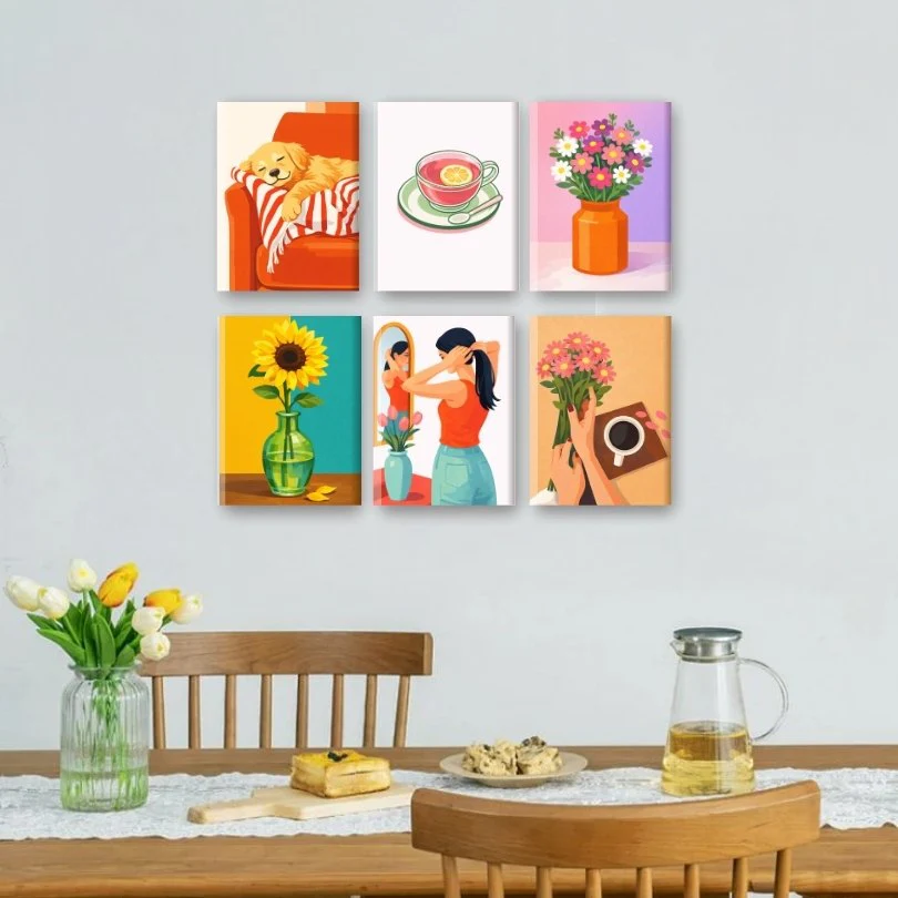 6 Mini Paintings - Sunny Comfort Set - Image 2