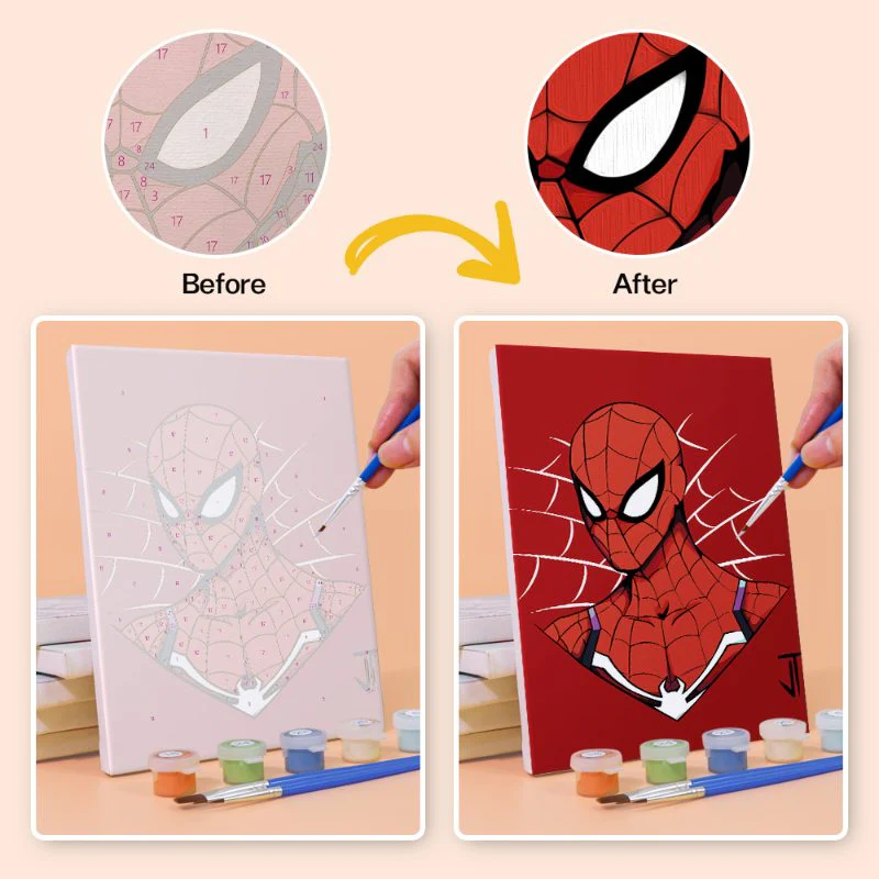 6 Mini Paintings - Superhero Set - Image 11