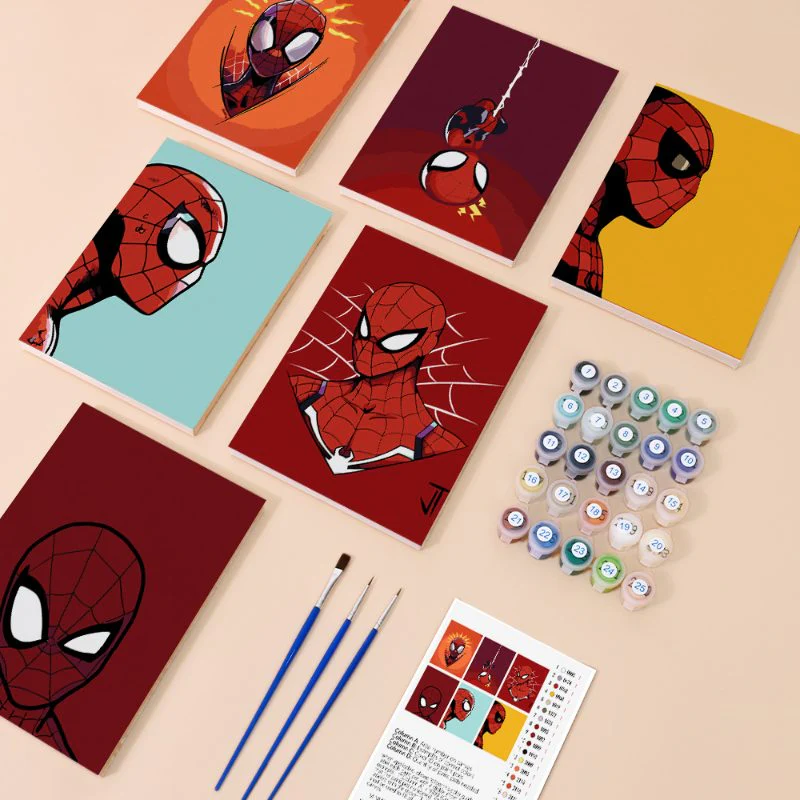 6 Mini Paintings - Superhero Set - Image 4