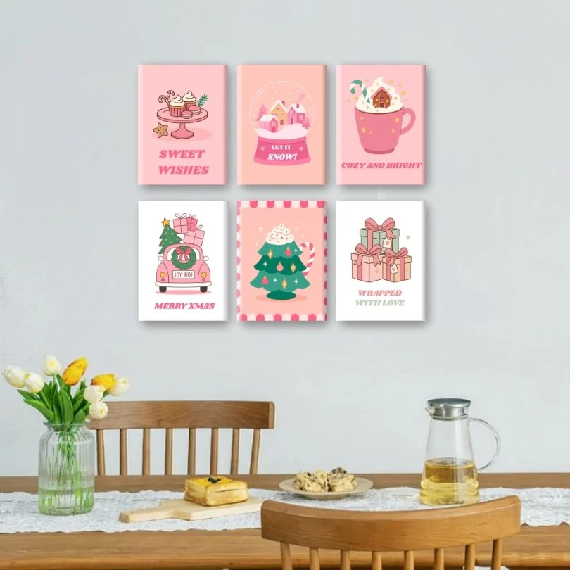 6 Mini Paintings - Sweet Christmas Set - Image 2