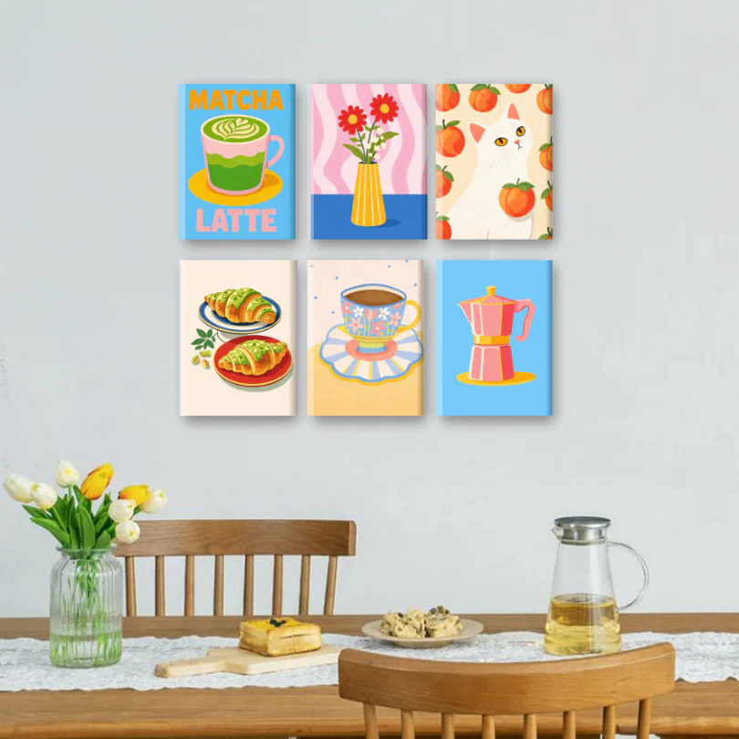 6 Mini Paintings - Sweet Days Set - Image 2
