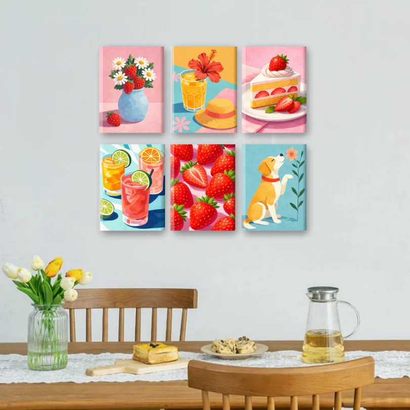 6 Mini Paintings - Sweet Summer Set - Image 2