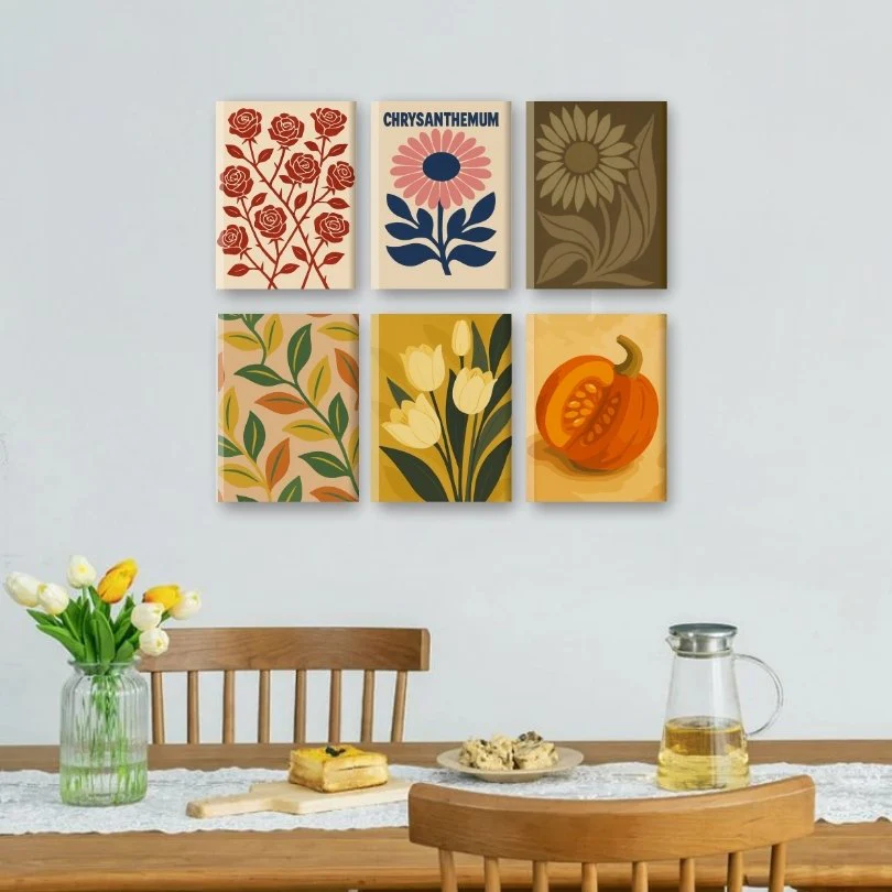 6 Mini Paintings | Vintage Plants Set - Image 2