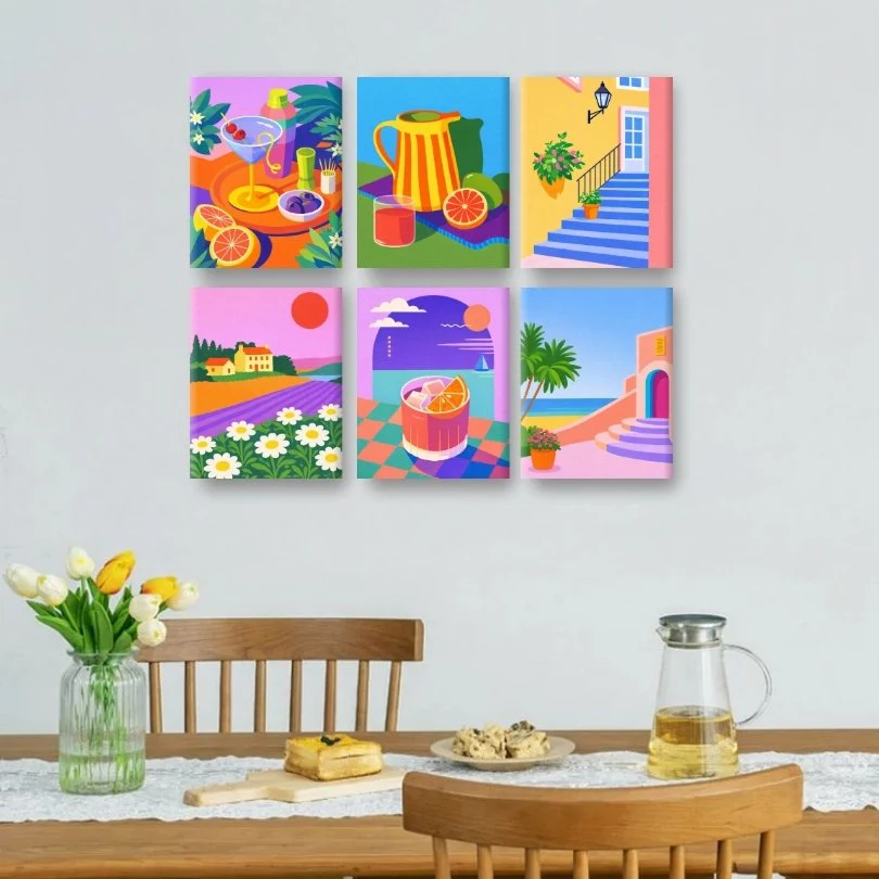 6 Mini Paintings - Vivid Summer Set - Image 2