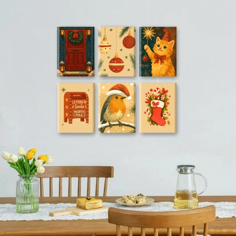 6 Mini Paintings | Winter Warmth Set - Image 2