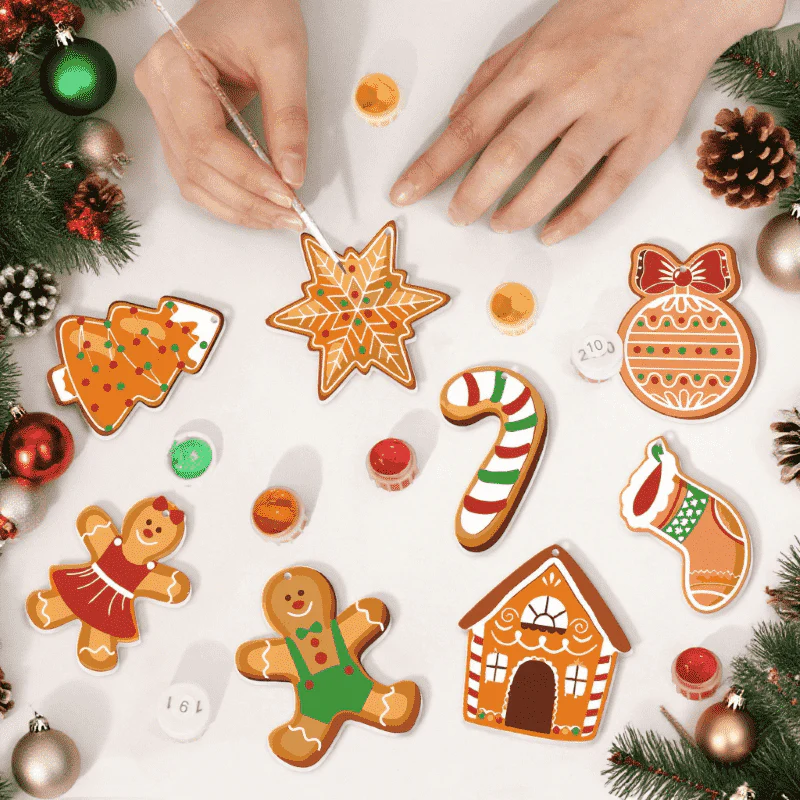 8 Christmas hangers - Gingerbread set - Image 7