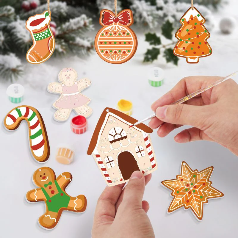 8 Christmas hangers - Gingerbread set - Image 8