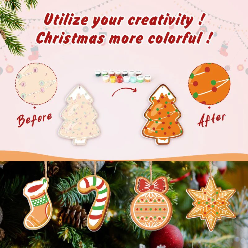 8 Christmas hangers - Gingerbread set - Image 9