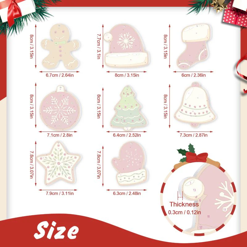 8 Christmas hangers - Winter set - Image 10