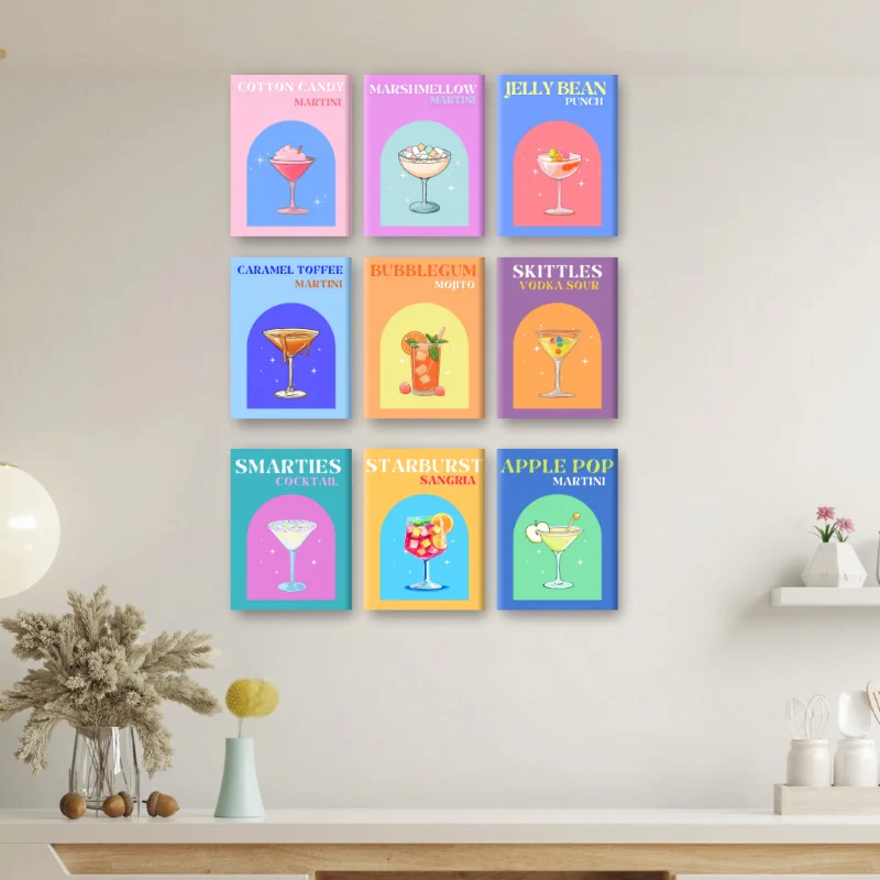 9 Mini Paintings – Candy Cocktail Set - Image 2