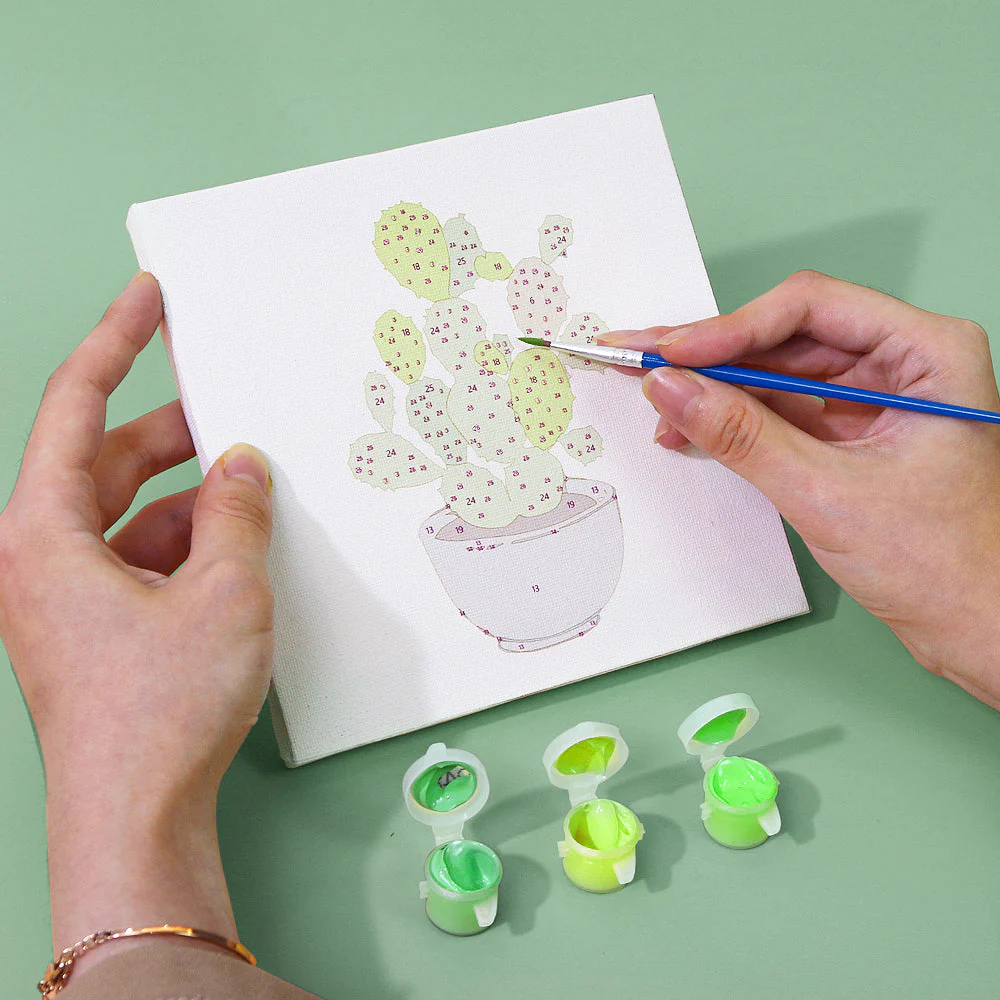 9 Mini Paintings – Indoor Plants Set | Paint by Numbers - Image 9