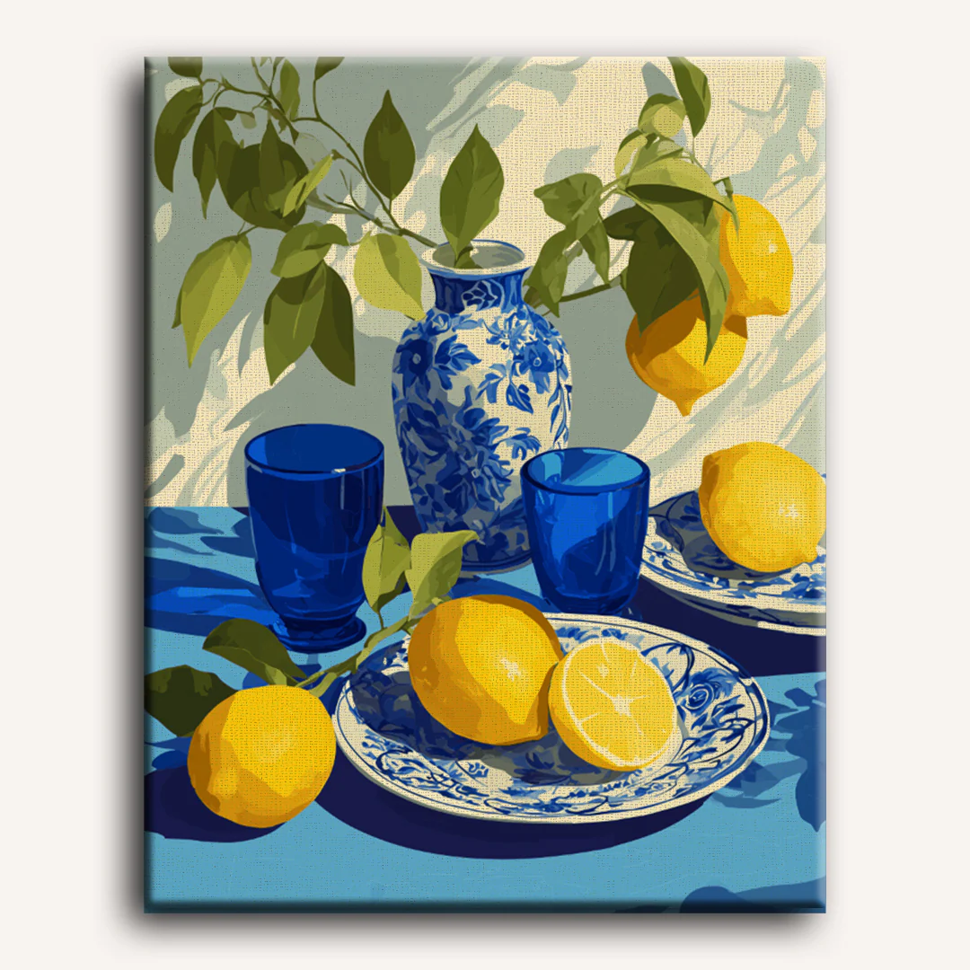 A blue sunlit | Paint by Number - Image 2