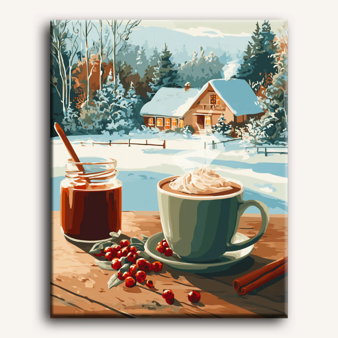 A cozy Winter | Paint by Number - Image 2