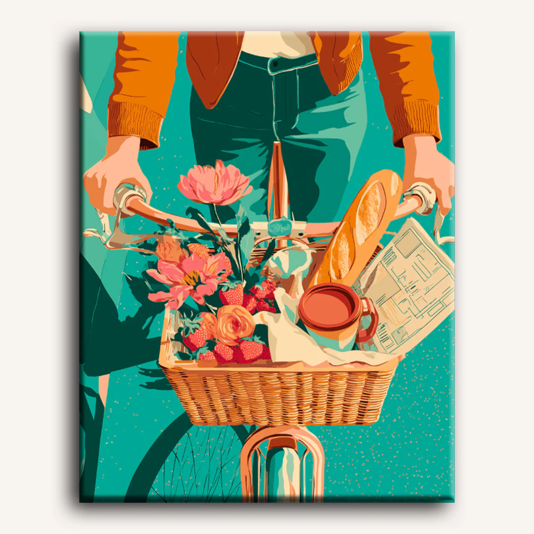 A morning basket | Paint by Number - Image 2