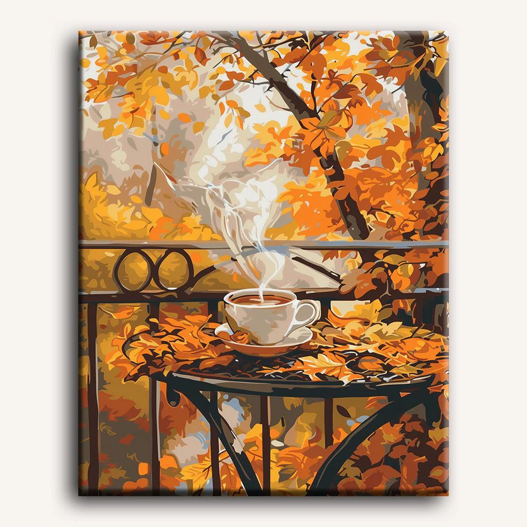 A steaming cup | Paint by Number - Image 2