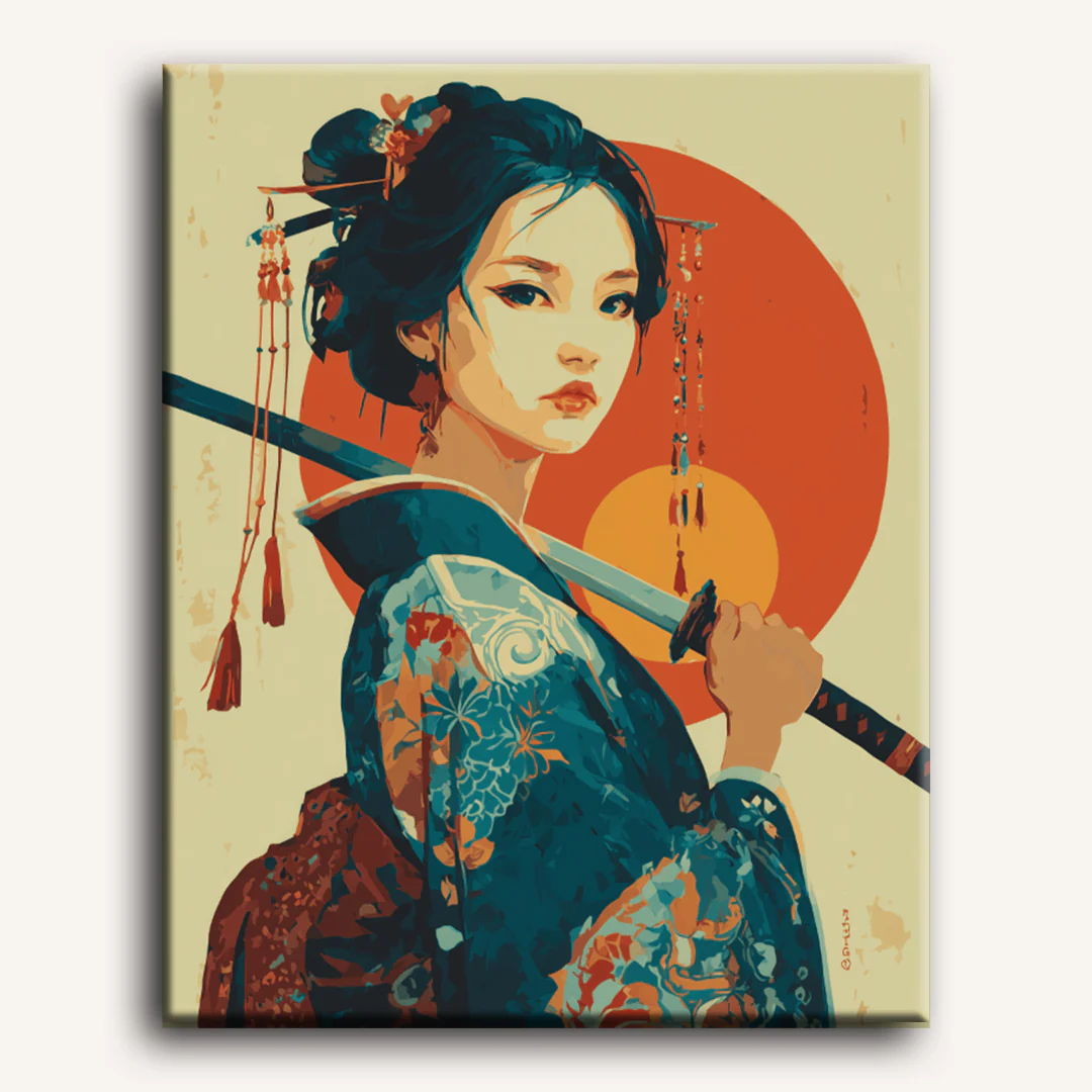 A warrior woman | Paint by Number - Image 2