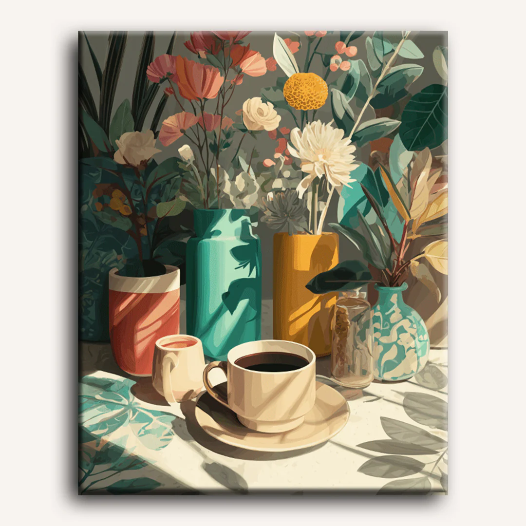 An afternoon coffee | Paint by Number - Image 2