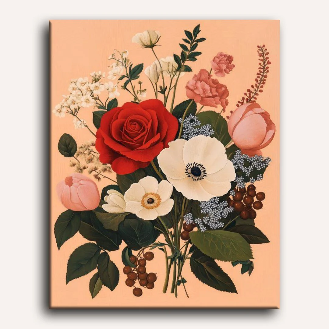 Beautiful bouquet of flowers | Paint by Numbers - Image 2