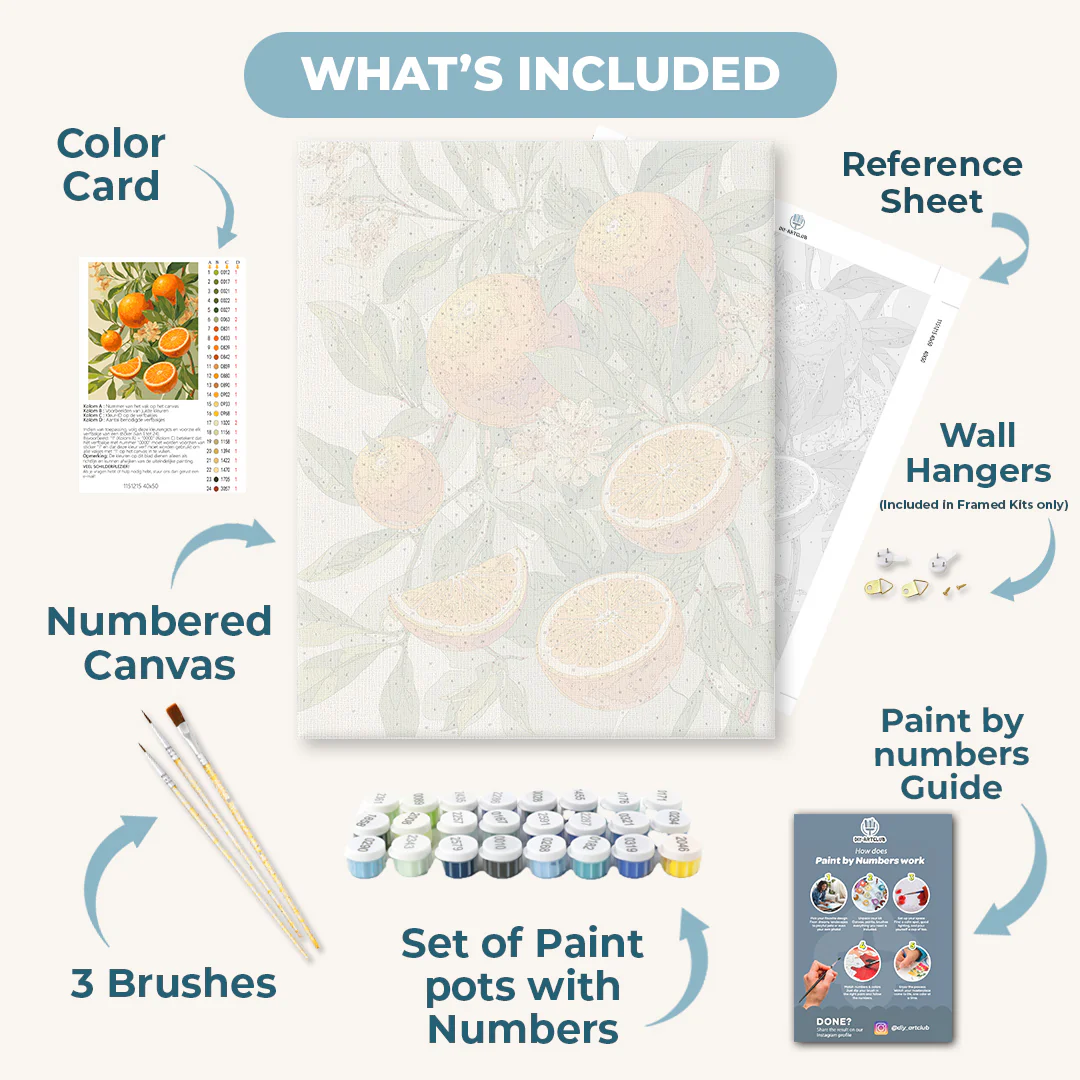 Blooming Oranges | Paint by Number - Image 3