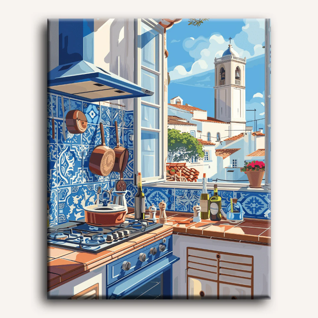 Blue kitchen | Paint by Number - Image 2