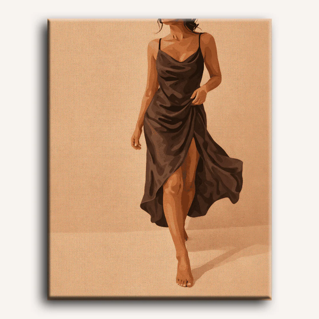 Brown Dress | Paint by Number - Image 2